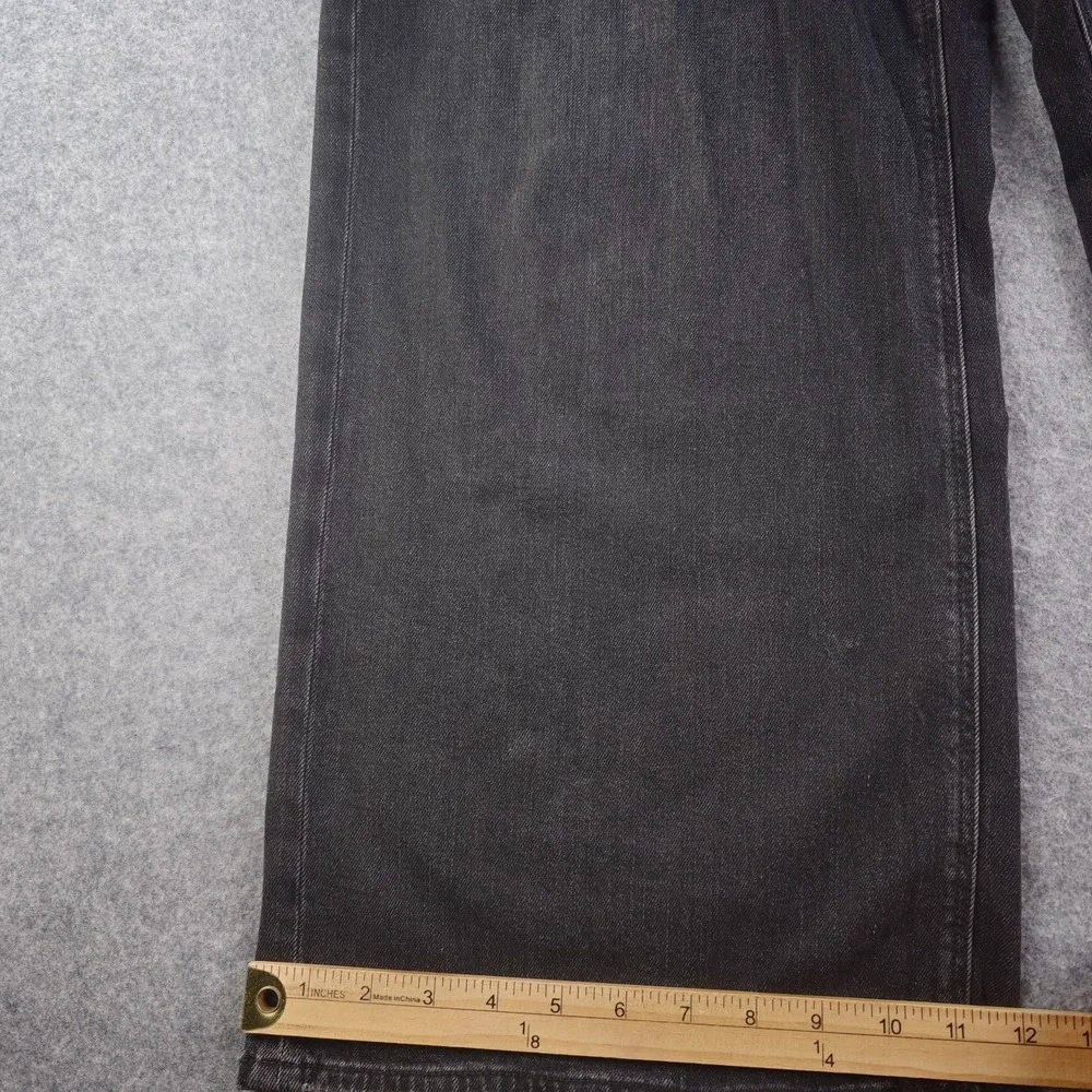 American Eagle Super Curvy High Rise Baggy Wide Leg Jeans Women's 12 Short Black